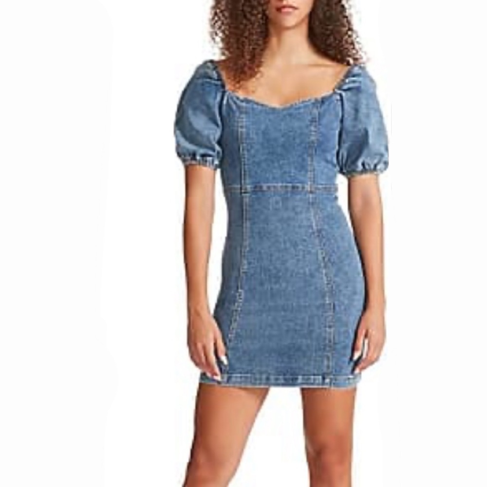 Denim Puff Sleeve Dress